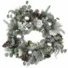 Best deal 🤩 24" Flocked Pine, Snowflakes & Ornaments Wreath by Ashland® ❤️ -Michaels Store 10700439 1