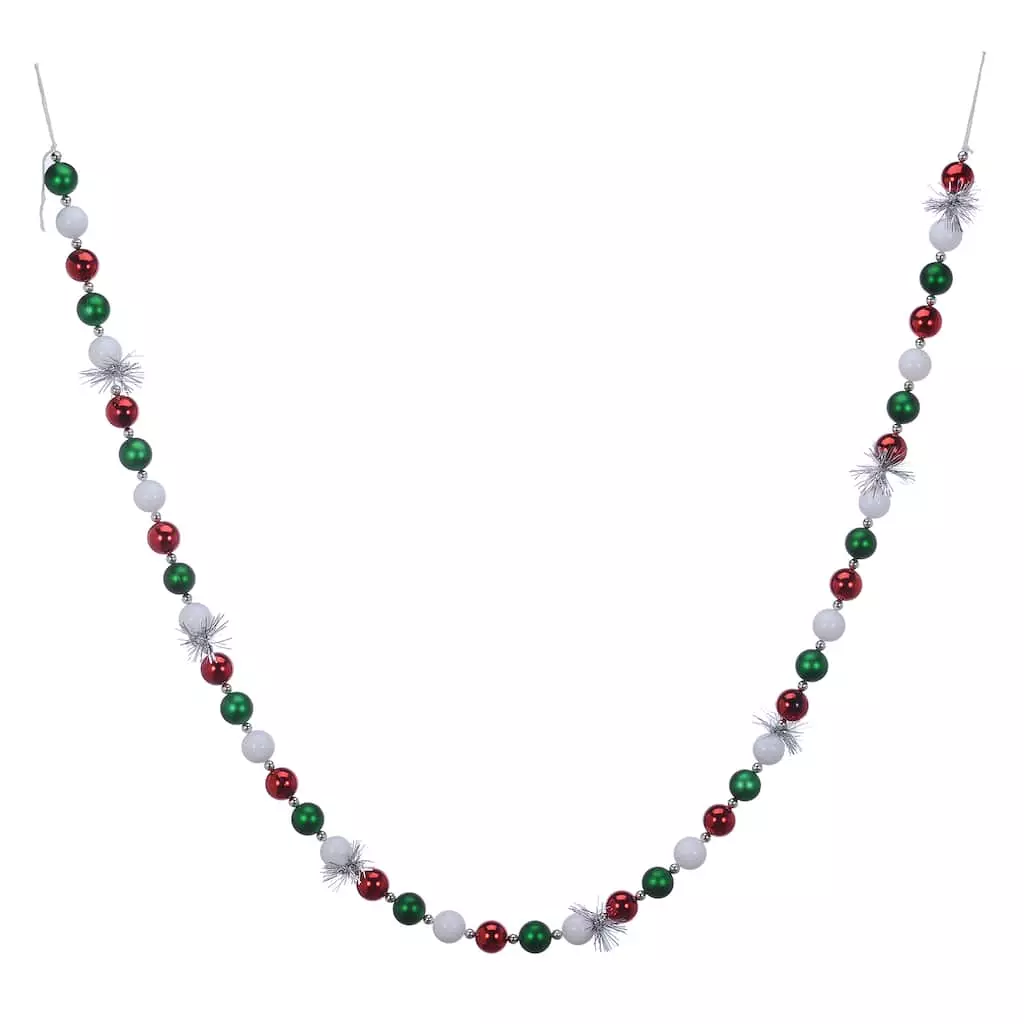 Deals ⭐ 6ft. Red, White & Green Ball & Tinsel Garland by Ashland® ✨ 4 Deals ⭐ 6ft. Red, White & Green Ball & Tinsel Garland by Ashland® ✨ - Image 2