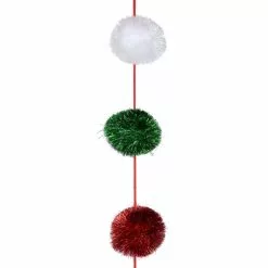Best deal ✔️ 6ft. Red, Green & White Pom Pom Garland by Ashland® ❤️