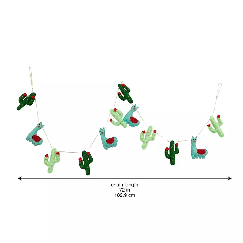 Promo ❤️ 6ft. Cactus & Alpaca Garland by Ashland® ⌛ 6 Promo ❤️ 6ft. Cactus & Alpaca Garland by Ashland® ⌛ - Image 4