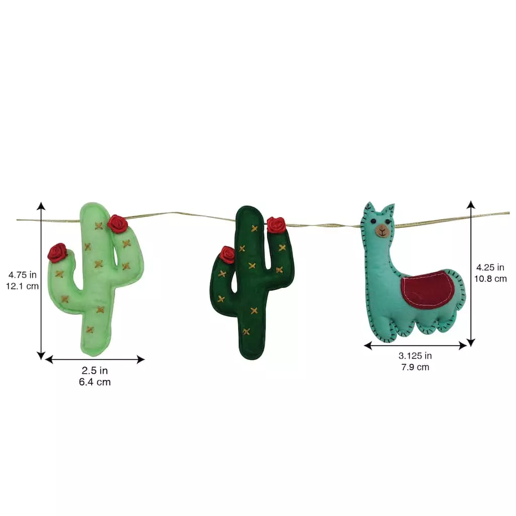 Promo ❤️ 6ft. Cactus & Alpaca Garland by Ashland® ⌛ 7 Promo ❤️ 6ft. Cactus & Alpaca Garland by Ashland® ⌛ - Image 5