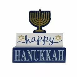 Cheap 😍 8.5'' Happy Hanukkah Stacked Black Tabletop Sign by Ashland® 👍