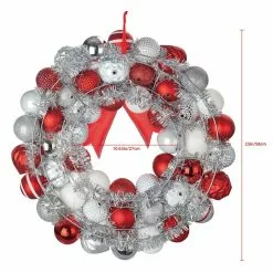 Best deal ⭐ 23" Red & White Ball Ornament Wall Wreath by Ashland® 🎉 8 Best deal ⭐ 23" Red & White Ball Ornament Wall Wreath by Ashland® 🎉 -Michaels Store 10700709 3