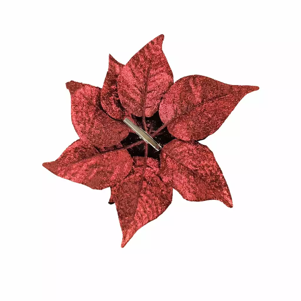 Coupon 😉 Red Poinsettia Accent Clip by Ashland® ✨ 4 Coupon 😉 Red Poinsettia Accent Clip by Ashland® ✨ - Image 2
