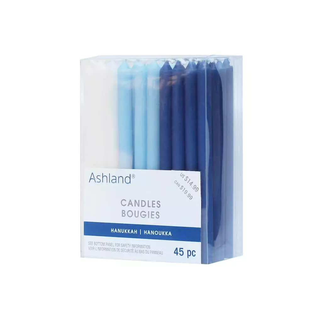 Promo 😀 Blue & White Hanukkah Candles by Ashland®, 45ct. 💯 6 Promo 😀 Blue & White Hanukkah Candles by Ashland®, 45ct. 💯 - Image 4