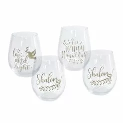 Outlet 🤩 Assorted 21oz. Hanukkah Wine Glass by Ashland® 🔔