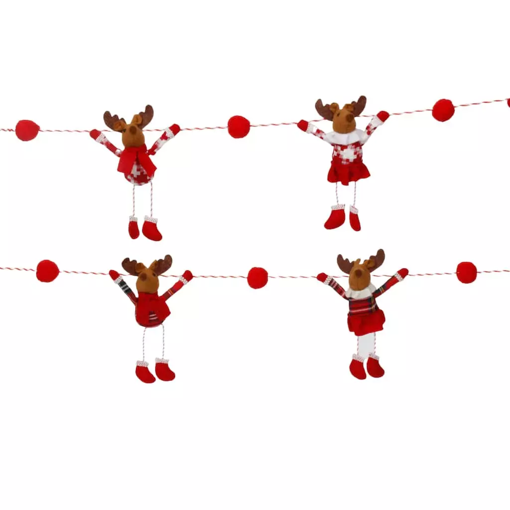 Wholesale ๐ Assorted 6ft. Fabric Reindeer Garland by Ashland® ๐งจ 3 Wholesale ๐ Assorted 6ft. Fabric Reindeer Garland by Ashland® ๐งจ