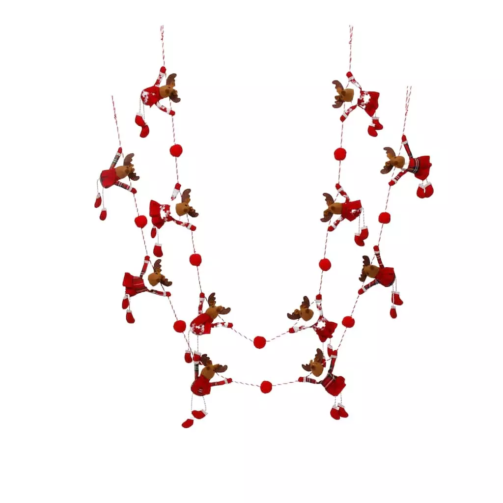 Wholesale ๐ Assorted 6ft. Fabric Reindeer Garland by Ashland® ๐งจ 4 Wholesale ๐ Assorted 6ft. Fabric Reindeer Garland by Ashland® ๐งจ - Image 2