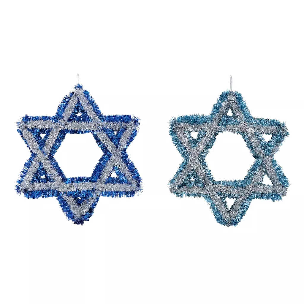 Budget π Assorted 18" Star of David Tinsel Decoration by Ashland® π 3 Budget π Assorted 18" Star of David Tinsel Decoration by Ashland® π