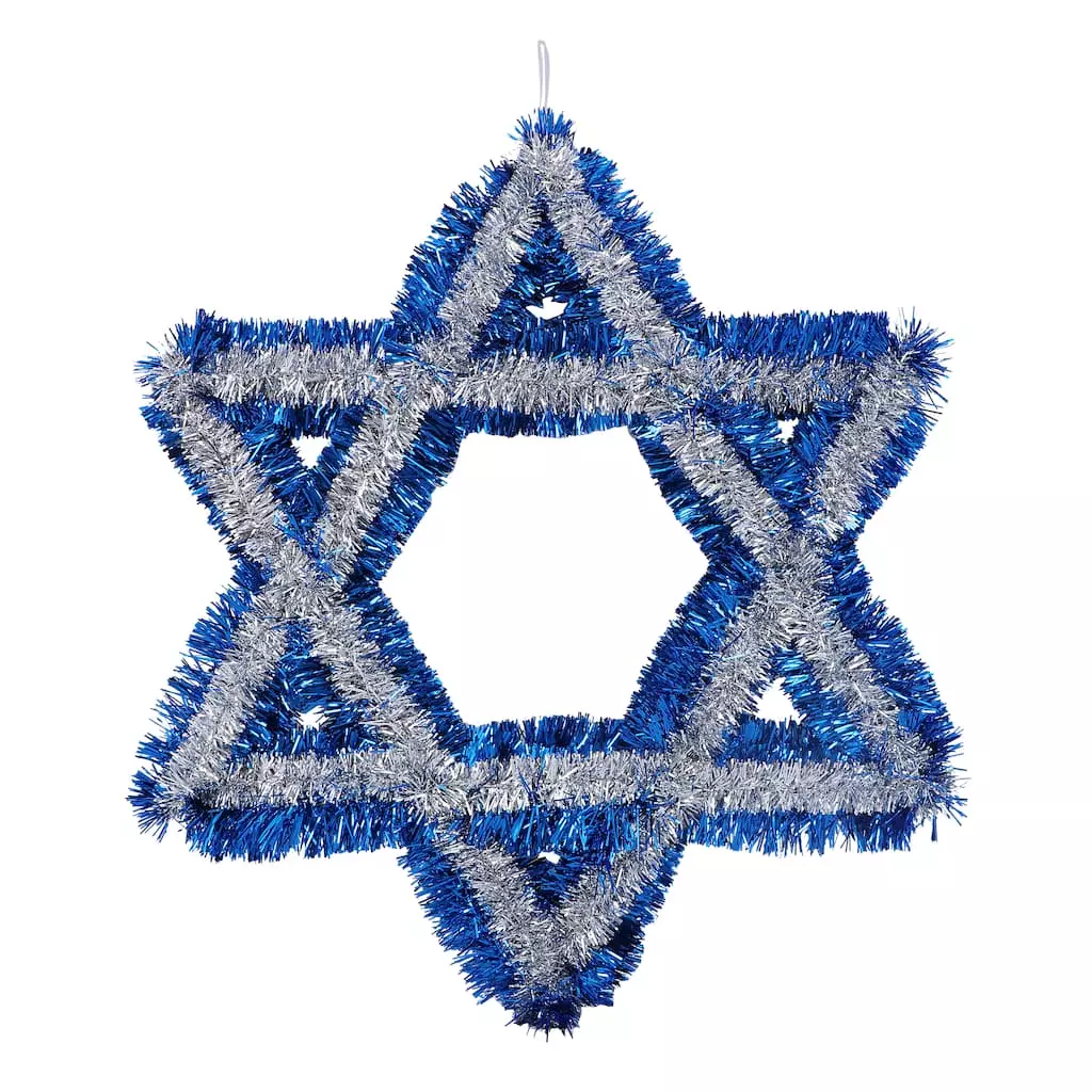 Budget π Assorted 18" Star of David Tinsel Decoration by Ashland® π 4 Budget π Assorted 18" Star of David Tinsel Decoration by Ashland® π - Image 2
