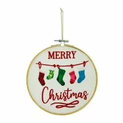 Deals 🧨 Assorted Christmas Greeting Embroidery Hoop Wall Accent by Ashland® 🔥 -Michaels Store 10700816 2