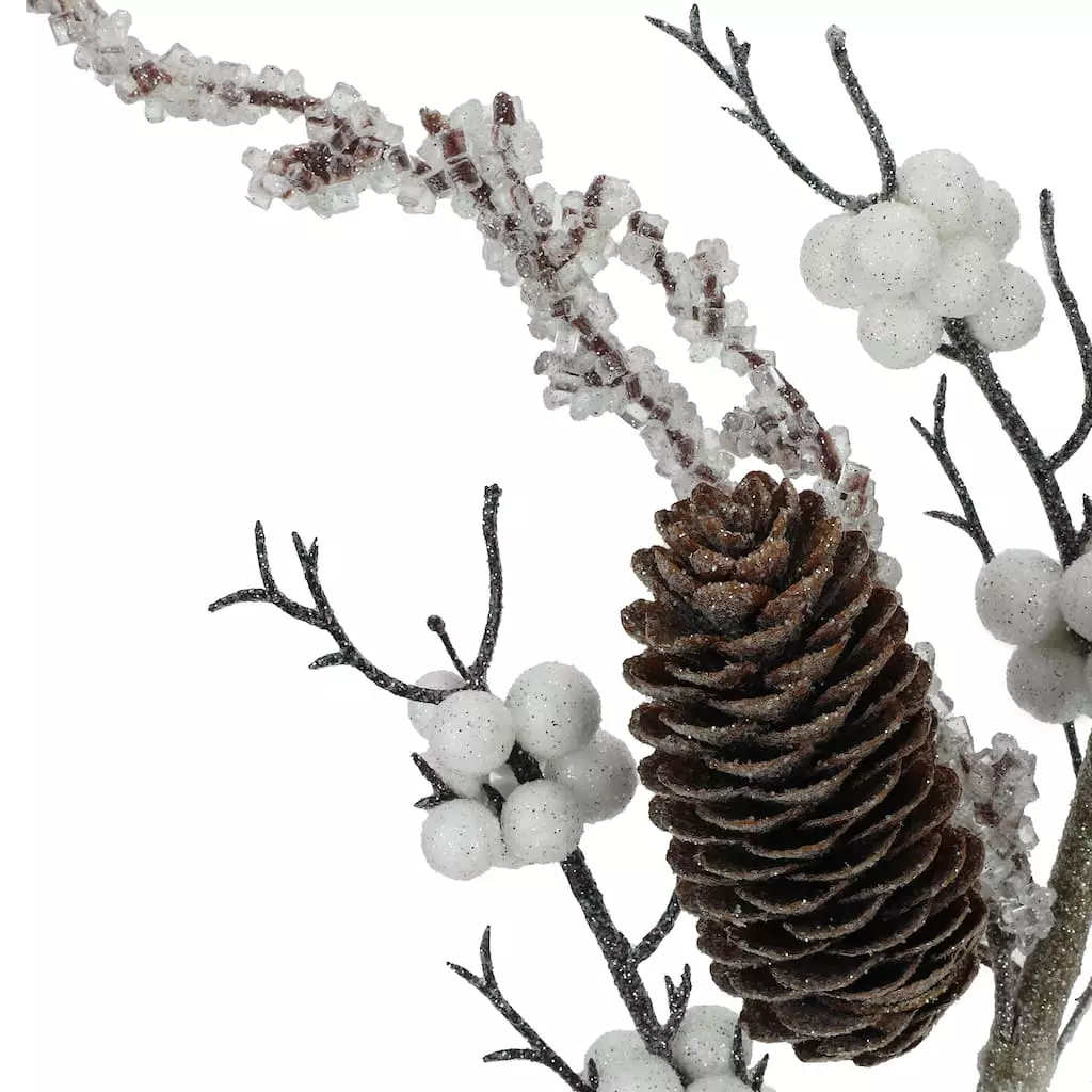 Wholesale ⭐ Silver & White Pinecone & Berry Stem by Ashland® 🥰 4 Wholesale ⭐ Silver & White Pinecone & Berry Stem by Ashland® 🥰 - Image 2