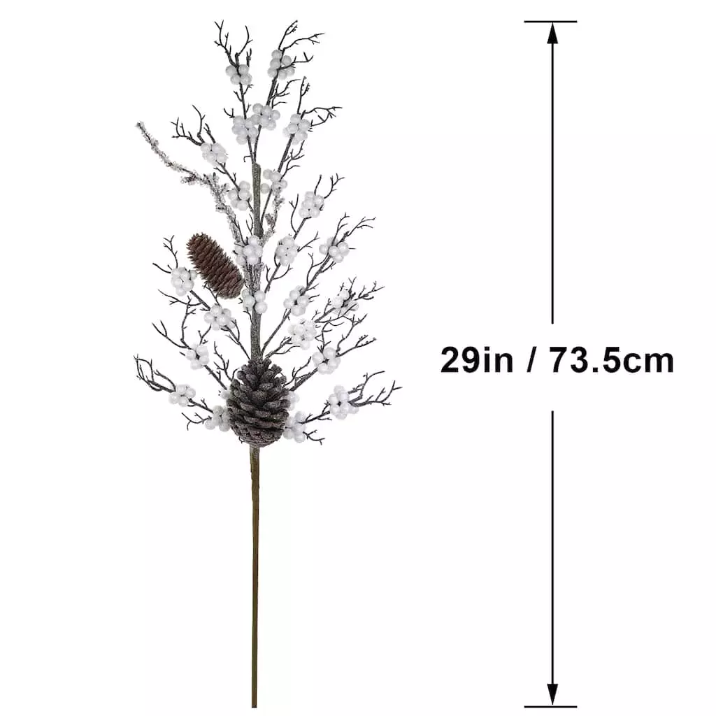 Wholesale ⭐ Silver & White Pinecone & Berry Stem by Ashland® 🥰 5 Wholesale ⭐ Silver & White Pinecone & Berry Stem by Ashland® 🥰 - Image 3