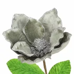 Best Pirce 🎁 Glittery Gray Velvet Magnolia Stem by Ashland® ✔️ -Michaels Store 10701041 3