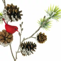 Deals 👏 Pinecone Stem with Cardinals by Ashland® ⌛ -Michaels Store 10701045 2