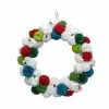 New ⭐ 17.7" Pom-Pom Christmas Wall Wreath by Ashland® ⭐