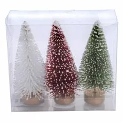 Top 10 ✨ Red, Green & White Flocked Potted Mini Tree Set by Ashland® 🥰 Christmas ❤️