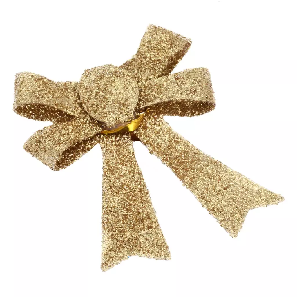 Coupon 😀 Gold Glitter Bows, 6ct. by Ashland® Christmas 👍 4 Coupon 😀 Gold Glitter Bows, 6ct. by Ashland® Christmas 👍 - Image 2