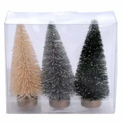 Hot Sale ❤️ White, Green & Sage Natural Potted Mini Tree Set by Ashland® Christmas ✨