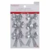 Buy 🎉 Silver Glitter Bows, 6ct. by Ashland® Christmas 😍