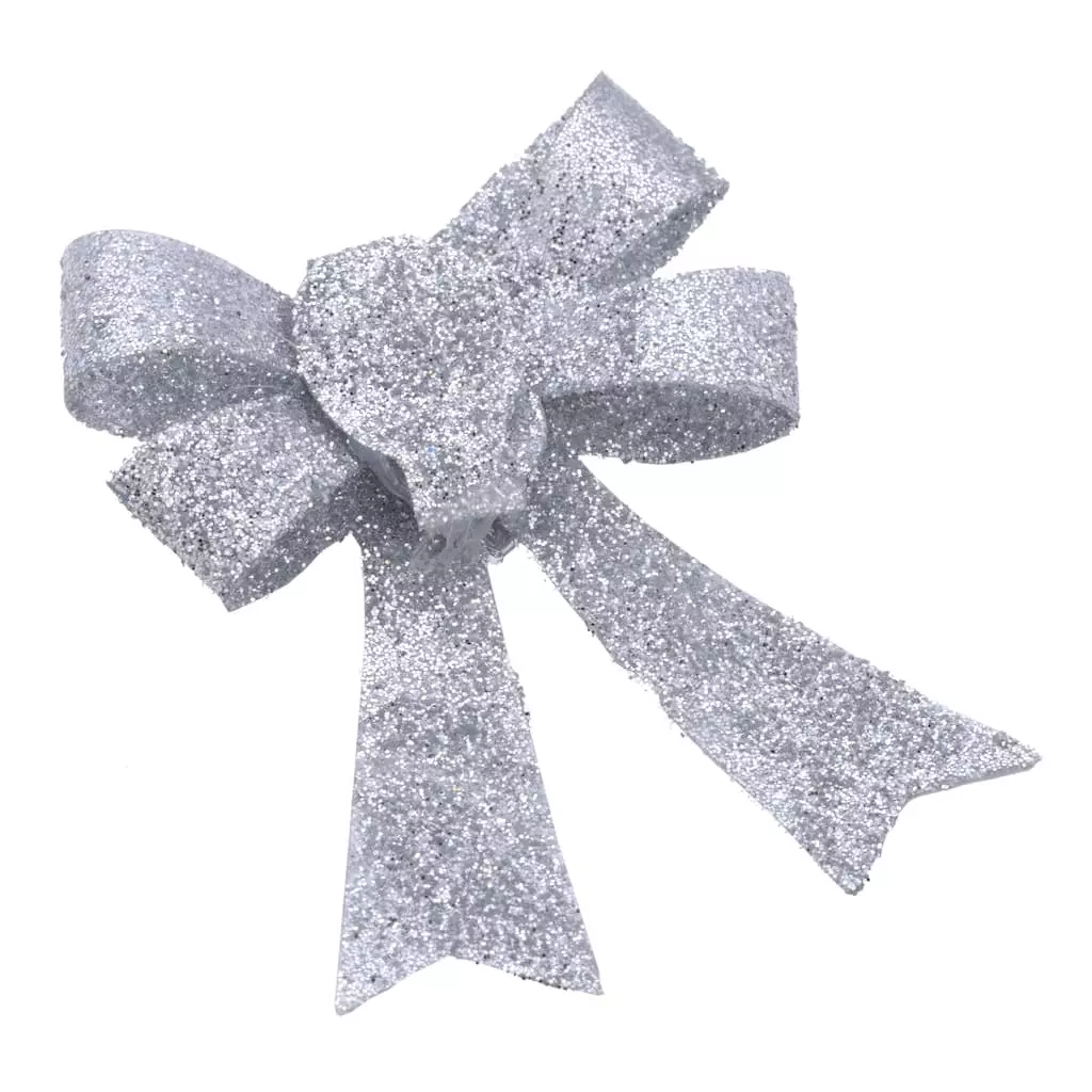 Buy 🎉 Silver Glitter Bows, 6ct. by Ashland® Christmas 😍 4 Buy 🎉 Silver Glitter Bows, 6ct. by Ashland® Christmas 😍 - Image 2