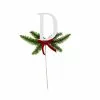 Coupon 👍 Christmas Pine Sprig Letter D Pick by Ashland® 🔥 -Michaels Store 10701101 1