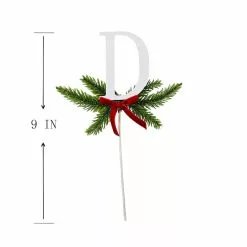 Coupon 👍 Christmas Pine Sprig Letter D Pick by Ashland® 🔥 -Michaels Store 10701101 3
