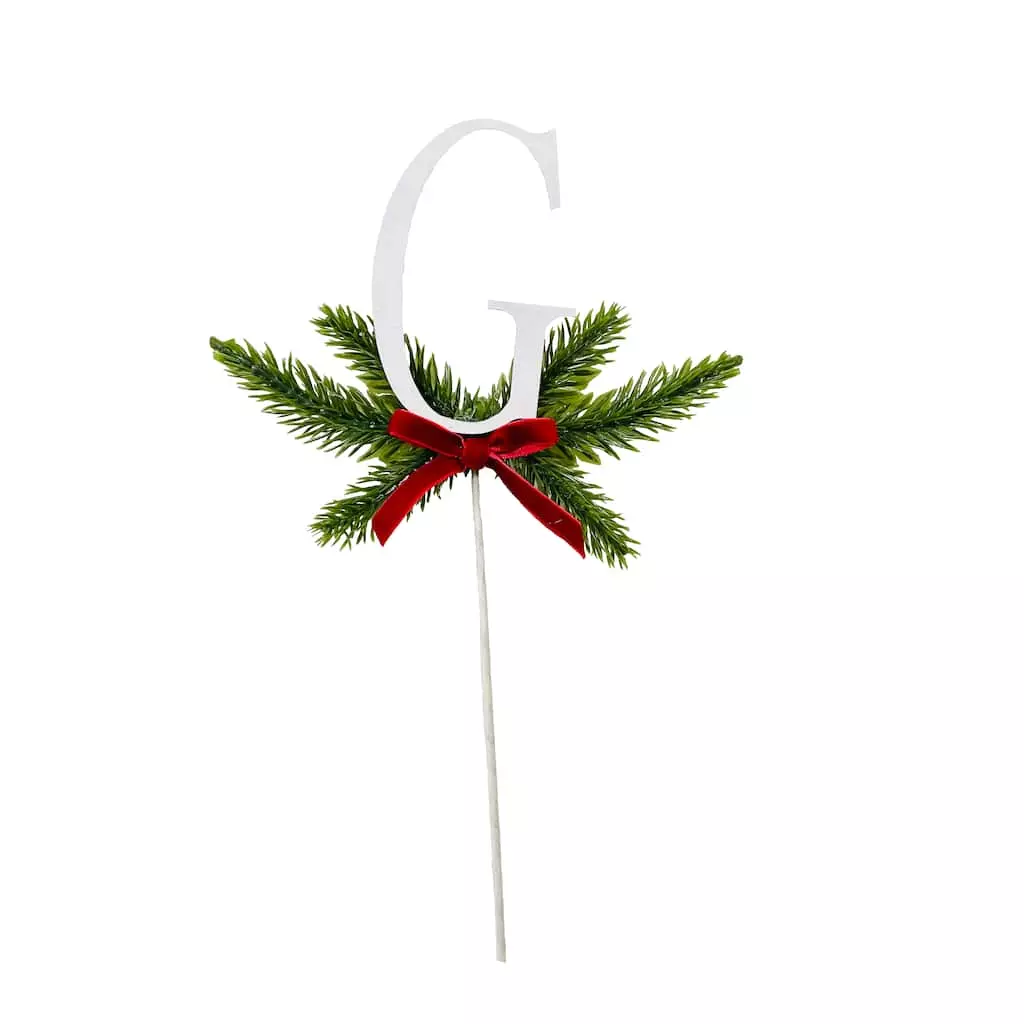 Promo ✨ Christmas Pine Sprig Letter G Pick by Ashland® ⭐ 3 Promo ✨ Christmas Pine Sprig Letter G Pick by Ashland® ⭐