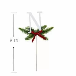 Discount ❤️ Christmas Pine Sprig Letter N Pick by Ashland® 👍 -Michaels Store 10701126 3