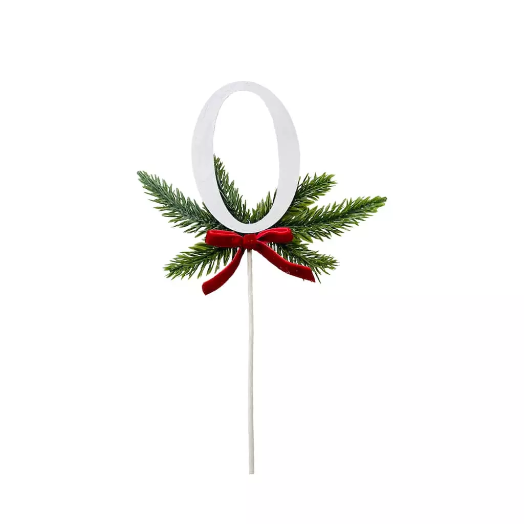 Promo 💯 Christmas Pine Sprig Letter O Pick by Ashland® 🔔 3 Promo 💯 Christmas Pine Sprig Letter O Pick by Ashland® 🔔