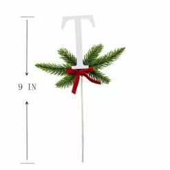 Best Pirce 😀 Christmas Pine Sprig Letter T Pick by Ashland® ⌛ -Michaels Store 10701141 3