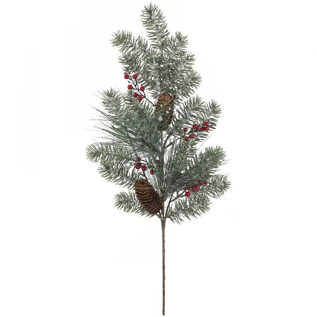 Best deal 🔥 Iced Pine Leaf, Pinecone & Berry Stem by Ashland® 🔥 3 Best deal 🔥 Iced Pine Leaf, Pinecone & Berry Stem by Ashland® 🔥