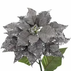 Wholesale ⌛ Glittery Silver Poinsettia Stem by Ashland® 🤩 -Michaels Store 10701312 3