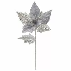 Budget ✨ Silver Jewel Poinsettia Stem by Ashland® 🧨 6 Budget ✨ Silver Jewel Poinsettia Stem by Ashland® 🧨 -Michaels Store 10701318 2