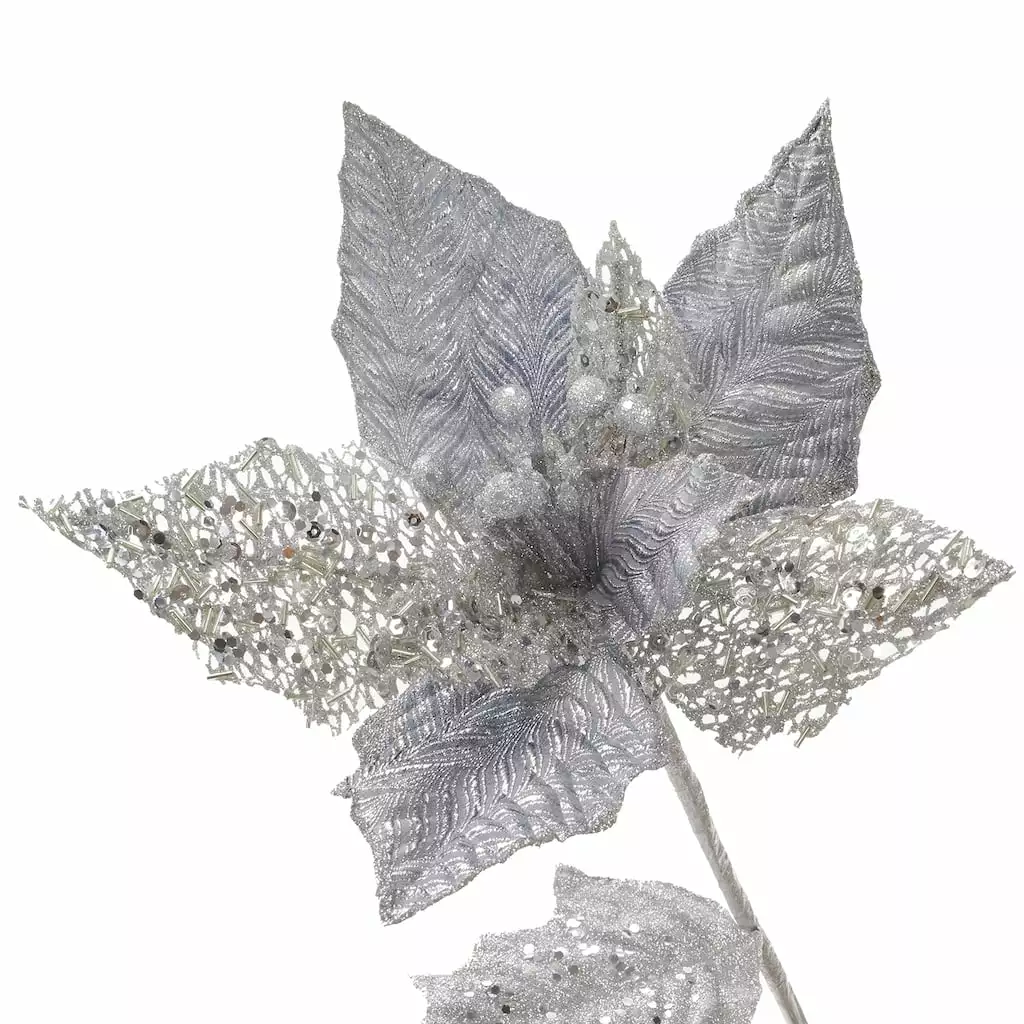 Budget ✨ Silver Jewel Poinsettia Stem by Ashland® 🧨 5 Budget ✨ Silver Jewel Poinsettia Stem by Ashland® 🧨 - Image 3