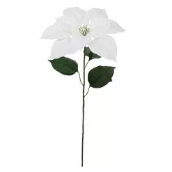 Hot Sale ⭐ Glittery White Poinsettia Stem by Ashland® 🧨