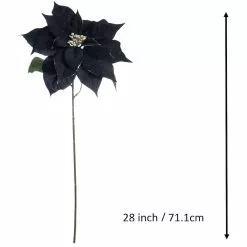 Budget 🎁 Black Poinsettia Stem by Ashland® 😍 -Michaels Store 10701336 3