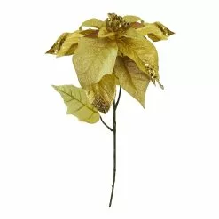 Wholesale ✨ Metallic Gold & Glitter Poinsettia Stem by Ashland® ✔️
