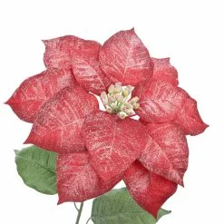 Outlet ✨ Iced Red Poinsettia Stem by Ashland® ⌛ 7 Outlet ✨ Iced Red Poinsettia Stem by Ashland® ⌛ -Michaels Store 10701342 3