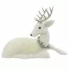 Flash Sale ⌛ 16" White Sitting Deer with Tinsel Wreath Tabletop Figure by Ashland® ⌛ -Michaels Store 10701491 1