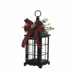 Cheapest 🔔 11.8" Black Lantern with Red Bow by Ashland® ⌛ -Michaels Store 10701724 2