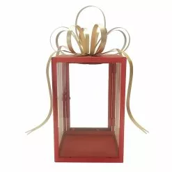 Coupon 🧨 13.5" Red & Gold Gift Box Lantern by Ashland® 💯 -Michaels Store 10701725 3