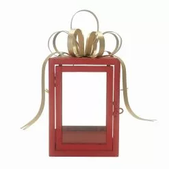Best Pirce 😍 11" Red & Gold Gift Box Lantern by Ashland® ✨