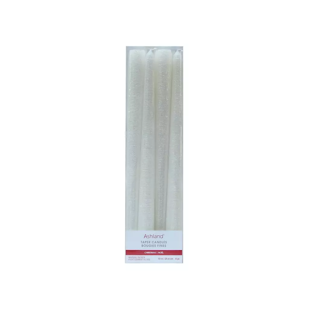 Top 10 🥰 10" Textured White Taper Candles by Ashland®, 4ct. ⭐ 3 Top 10 🥰 10" Textured White Taper Candles by Ashland®, 4ct. ⭐