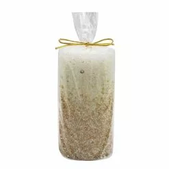 Budget 😍 3" x 6" Champagne Beaded Pillar Candle by Ashland® 😀 -Michaels Store 10701845 3
