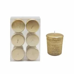 Discount 😀 Textured Gold Votive Candles by Ashland®, 6ct. 🌟