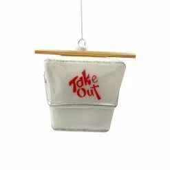 New ❤️ 4" Glass Chinese Take Out Ornament by Ashland® 👏