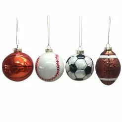 Budget 🔥 Assorted 3" Glass Sports Ball Ornament by Ashland® ⌛ -Michaels Store 10701855 3