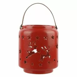 Flash Sale ❤️ 7" Red Reindeer Ceramic Tealight Lantern by Ashland® ❤️