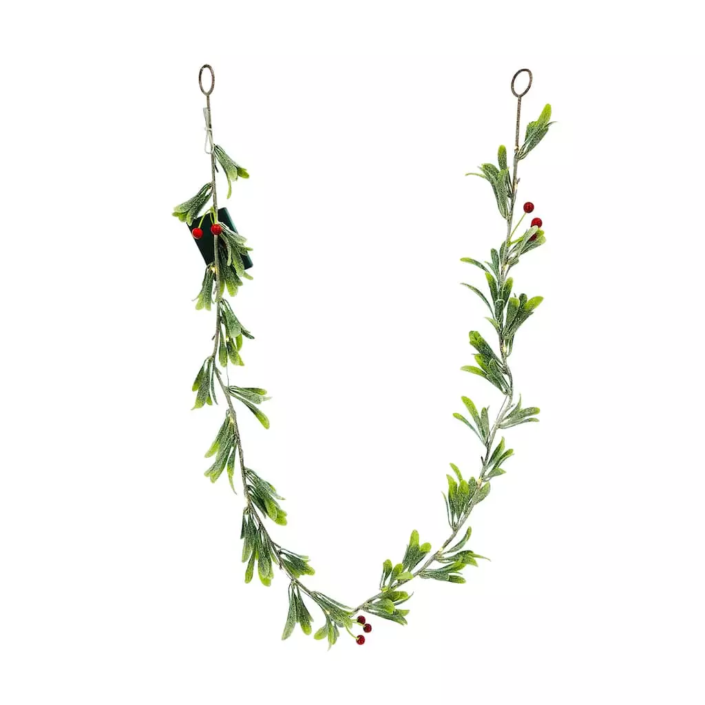 Promo ✔️ 5ft. Pre-Lit LED Red Berry Leaf Garland by Ashland® 🔥 4 Promo ✔️ 5ft. Pre-Lit LED Red Berry Leaf Garland by Ashland® 🔥 - Image 2